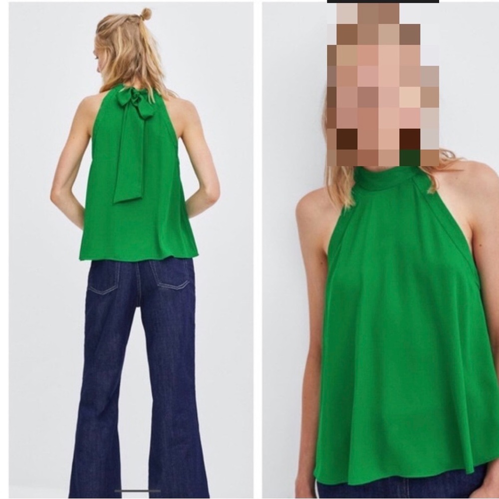 Zara Green Halter Top